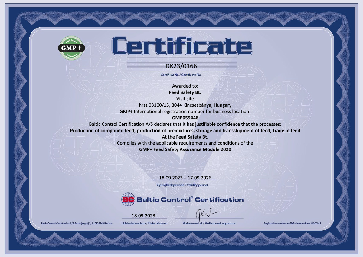 Certificate GMP+